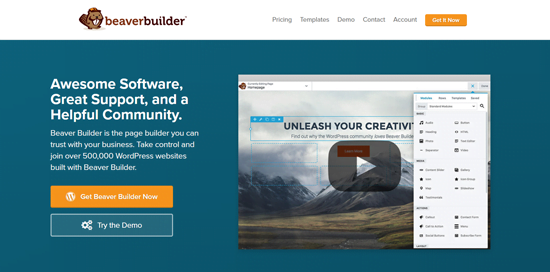 Beaver Builder best WordPress page builder plugin
