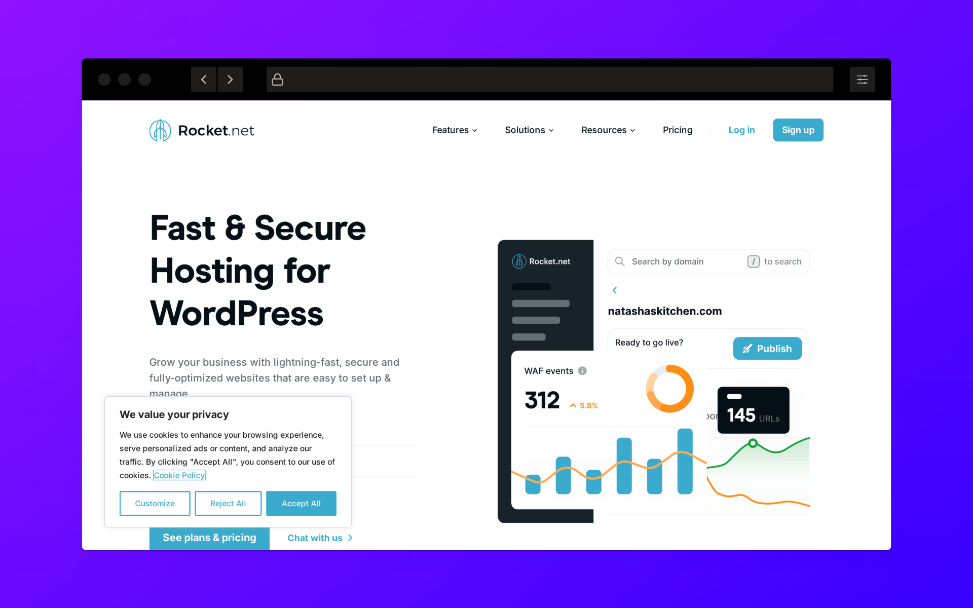 Rocket.net Website Screenshot - Rocket.net Affiliate Program