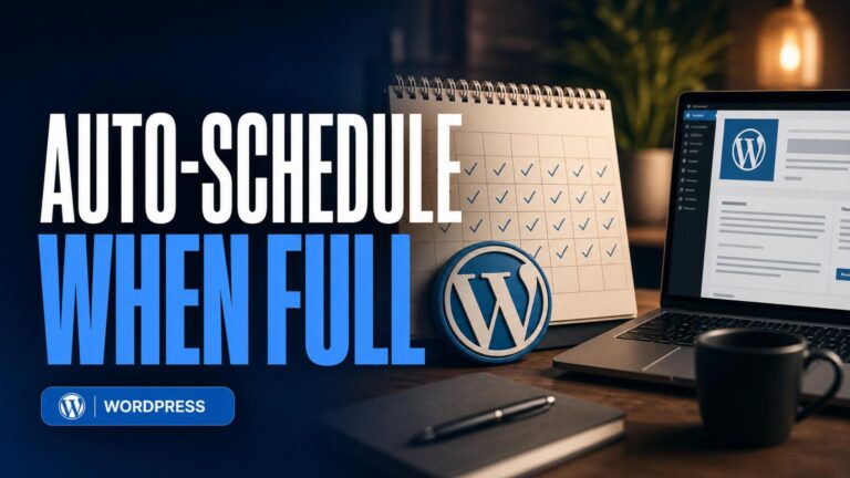 Schedule WordPress Posts Automatically When the Calendar Is Full